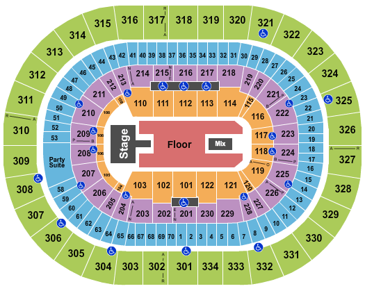 Moda Center Wu-Tang Clan Seating Chart